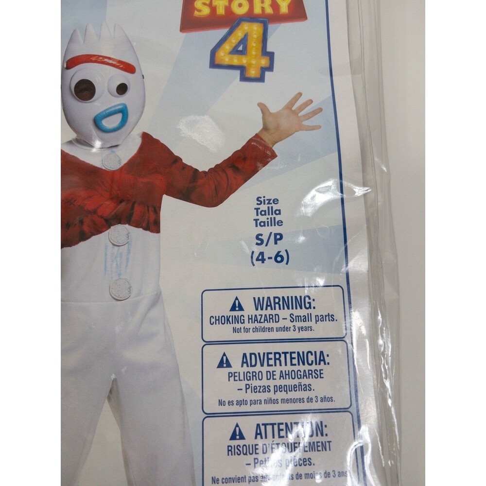 Disney Pixar Forky Costume Toy Story 4 Kids Small 4-6 Halloween Disguise, New! - Picture 2 of 4